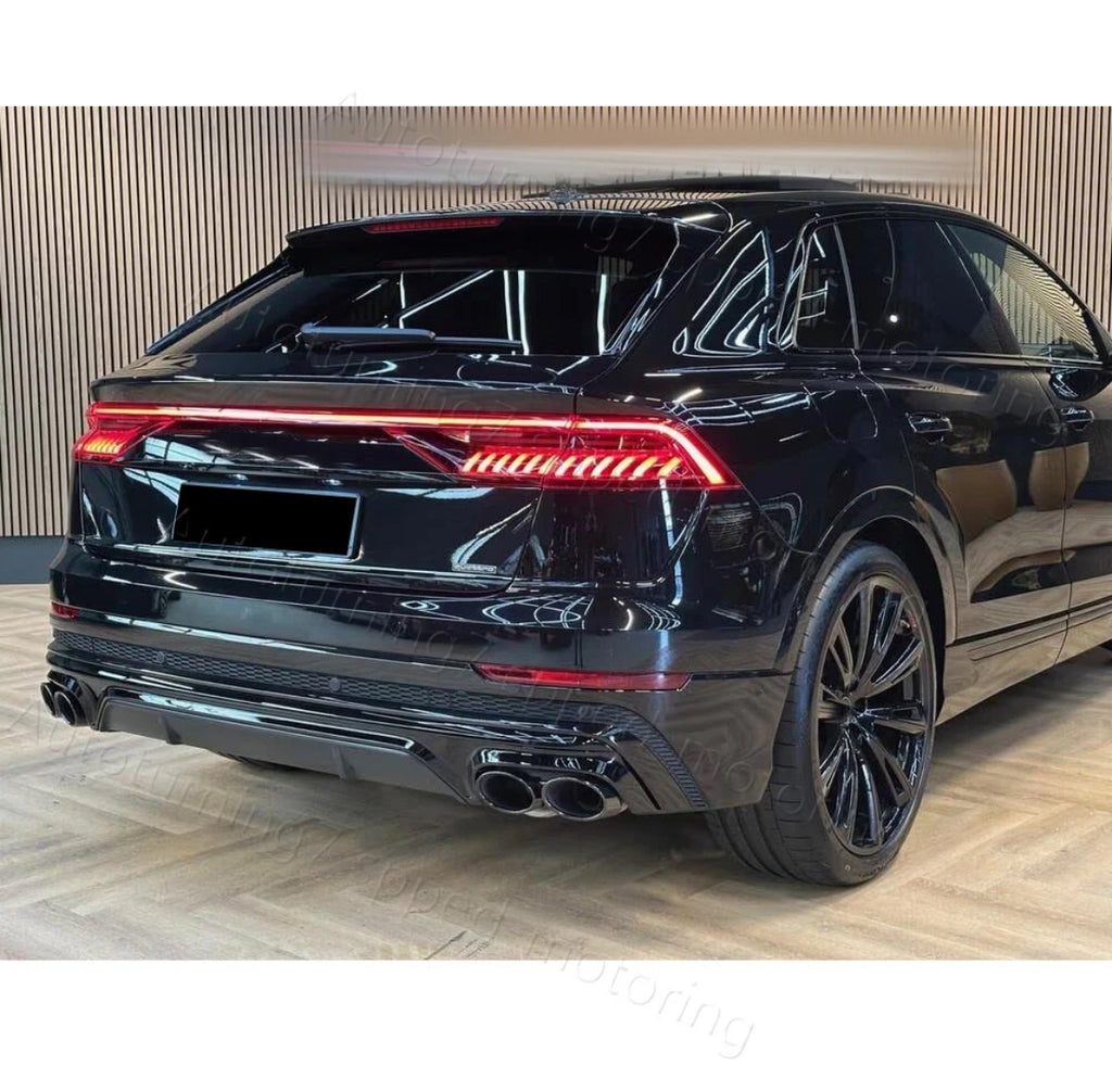 Rear Diffuser S-style Bumper - Audi Q8 (2019-2023) S-line