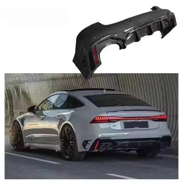 Rear diffuser with exhaust tips RS-style Audi A7 (2018-2025) S-line