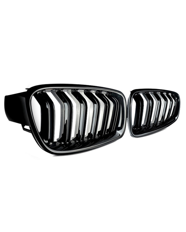 BMW 3-Series F30 F31 | M3 F80 Black Double Line Grille (2012-2018)