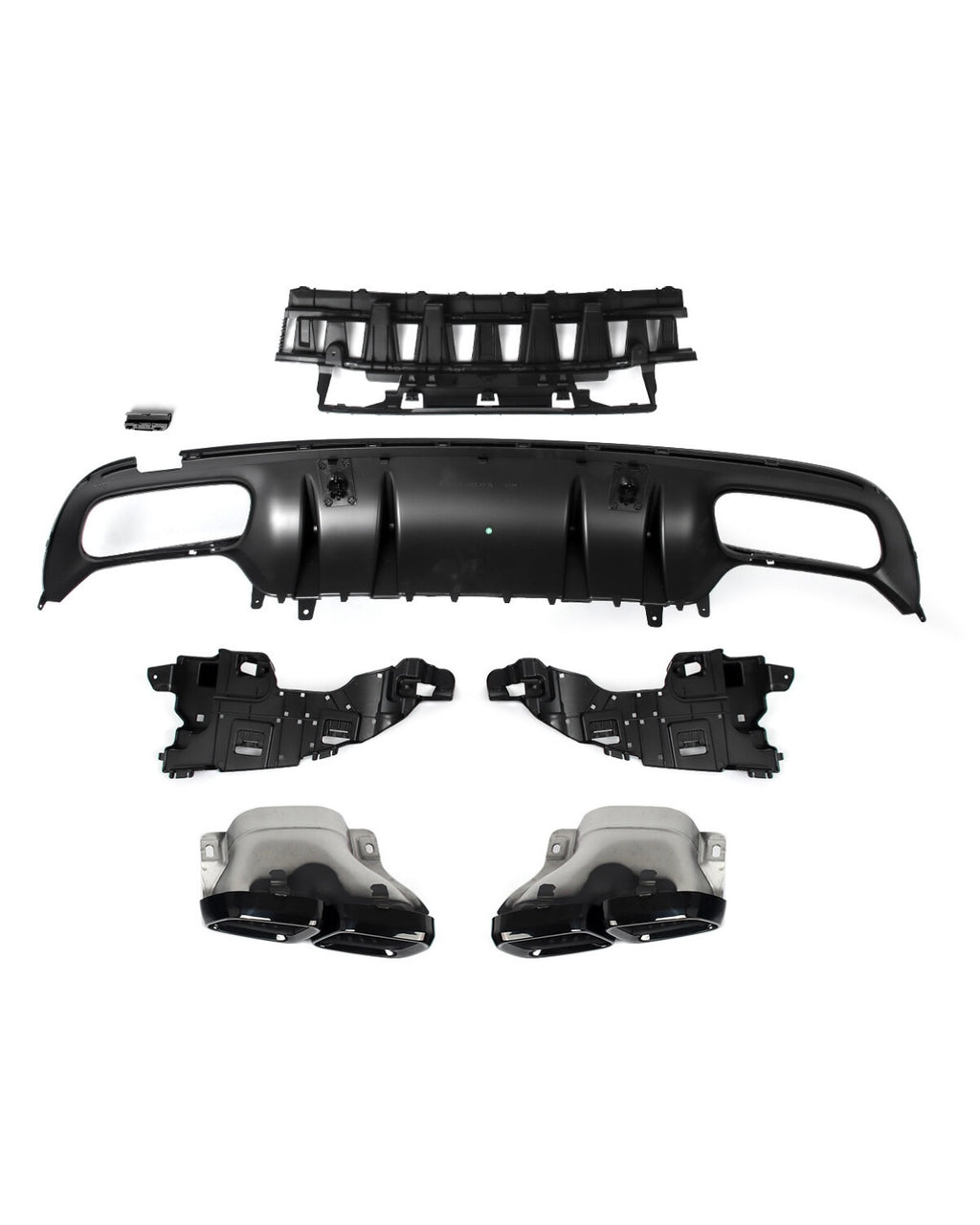 Mercedes C-Class W205/S205 63 AMG Style Diffuser With Exhaust Tips (2014-2021)
