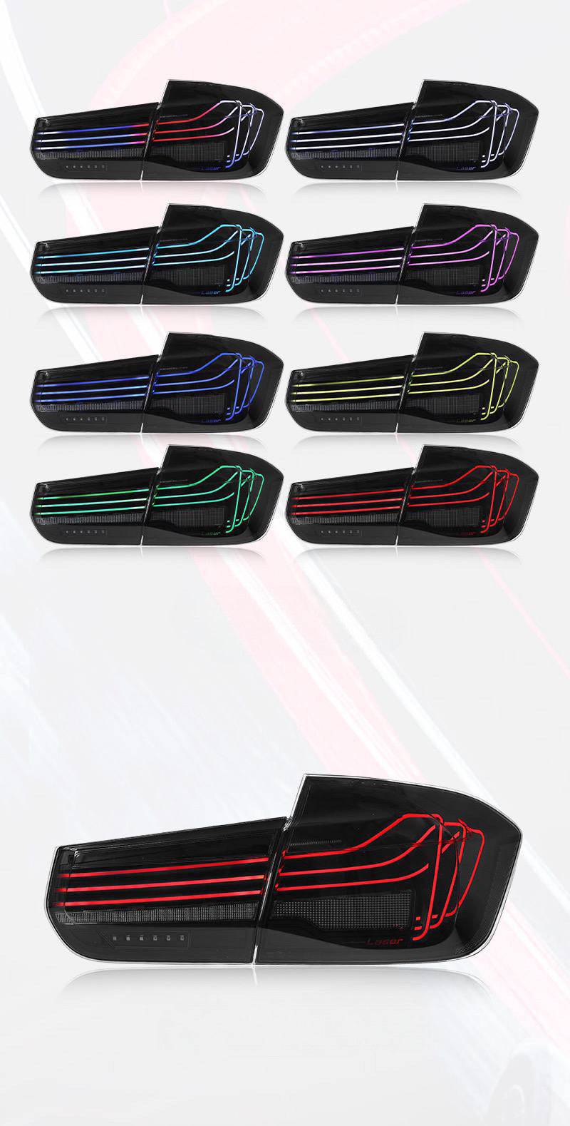 RGB OLED Taillights Bmw 3-series F30/80 (2012-2019)