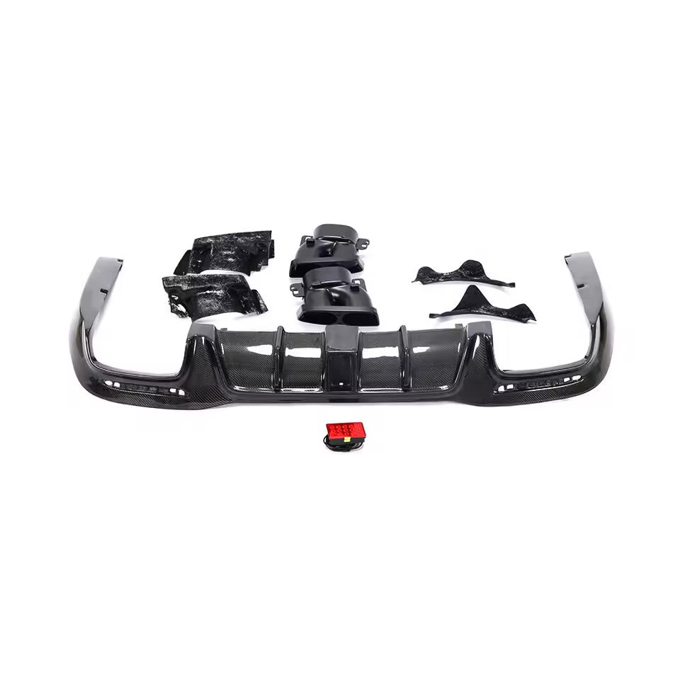 Rear diffuser with exhaust tips - Mercedes S-class W222  (2017-2020) AMG-line