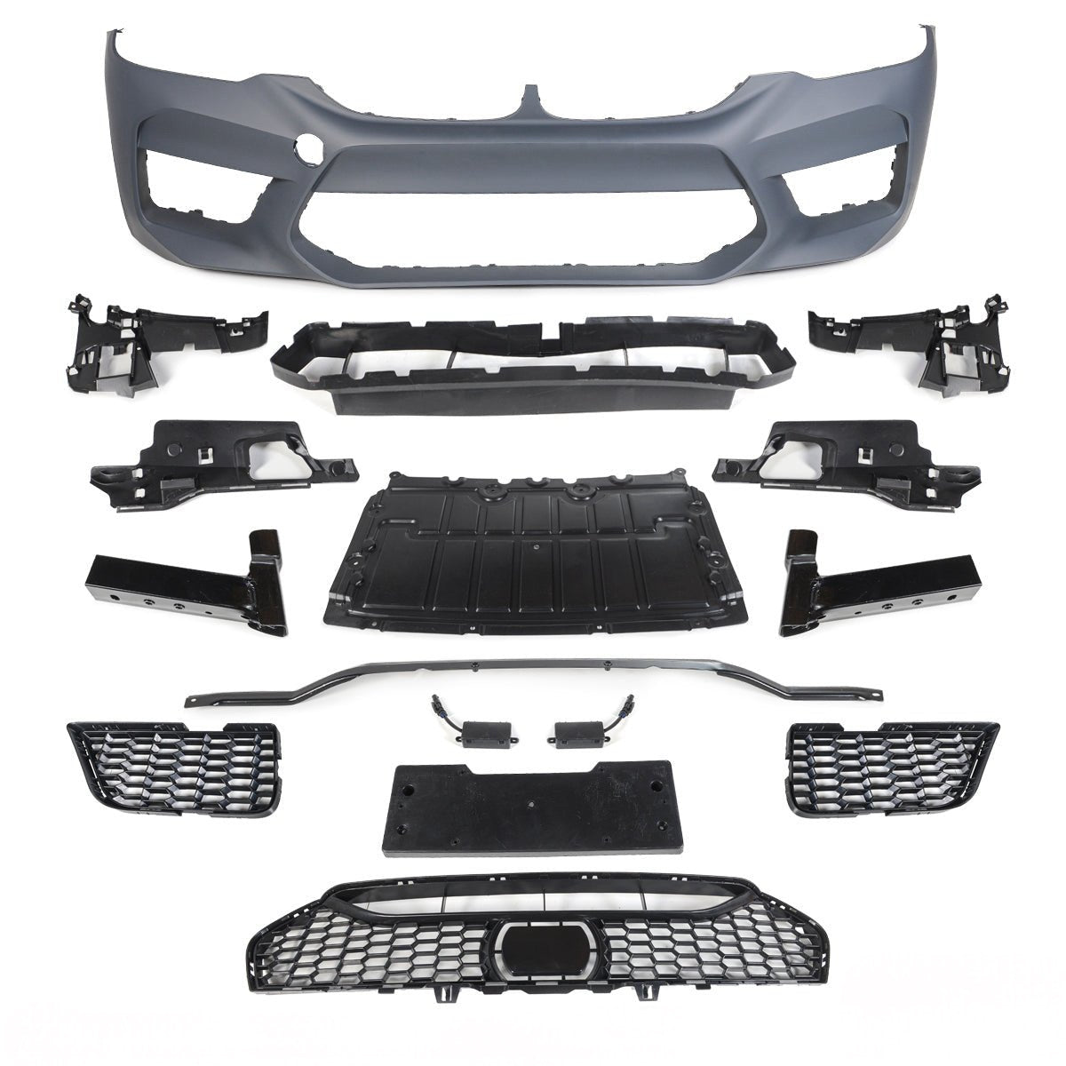 BMW 5-Series to M5 F90 LCI Style Front Bumper Set (2017-2020)