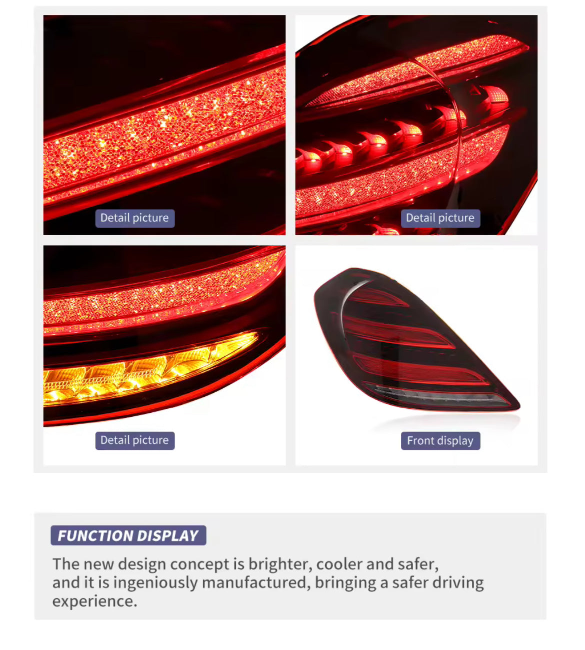 Facelift style LED Taillights - Mercedes S-class W222 (2013-2017)