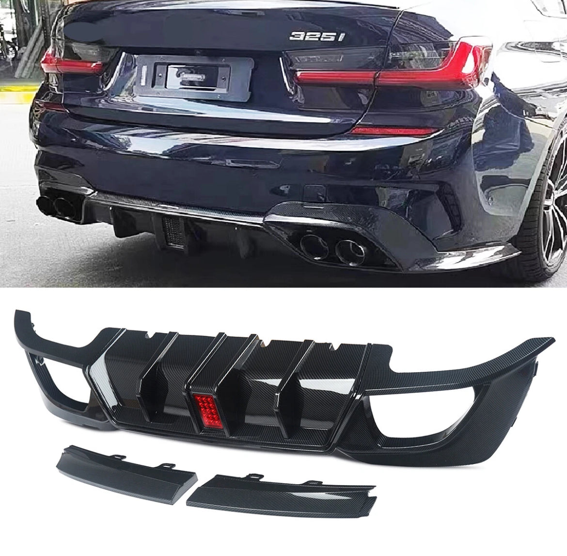 Rear diffuser Bmw 3-series G20 (2018-2025) M-sport