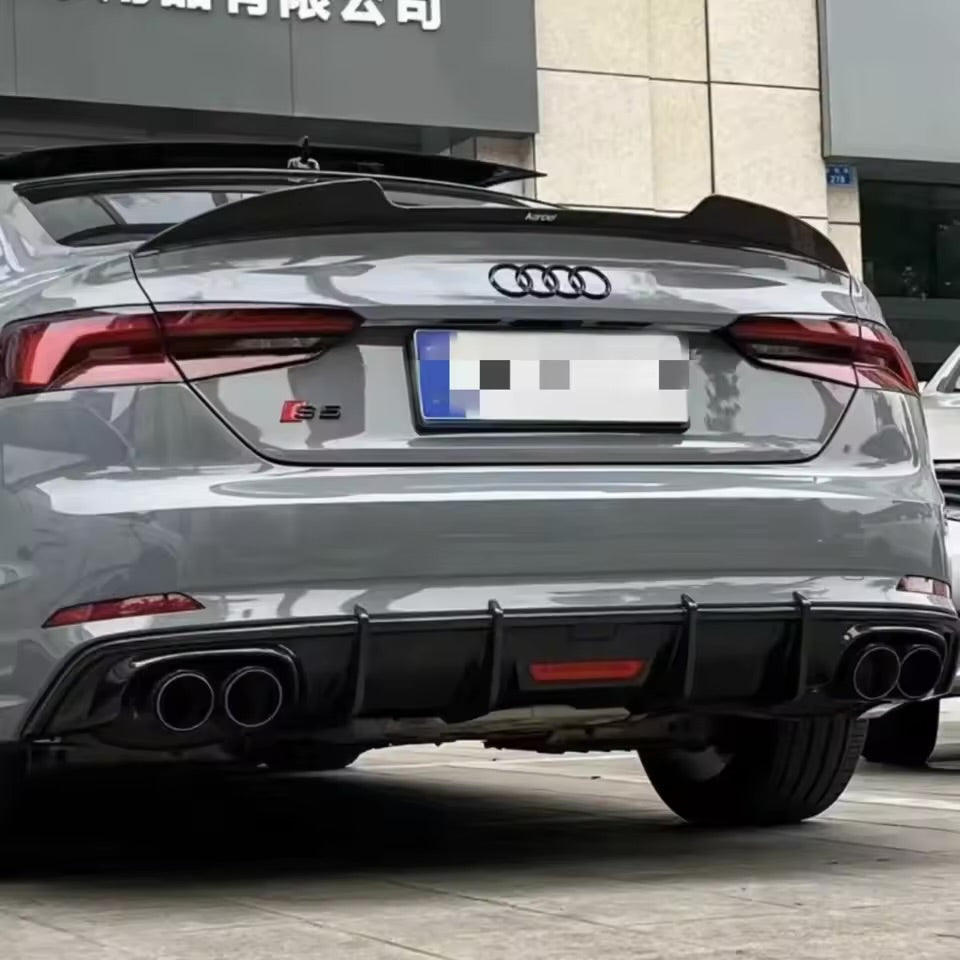Rear diffuser S-style with exhaust tips Audi A5 B9 (2016-2019)