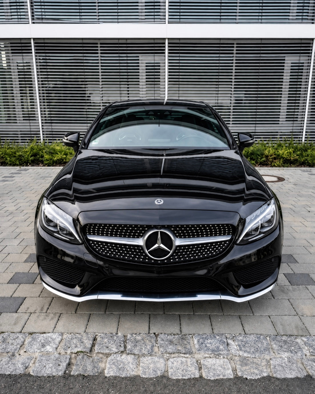 Mercedes C-Class W205/S205/C205/A205 Pre-Facelift Silver Diamond Grille (2014-2018)