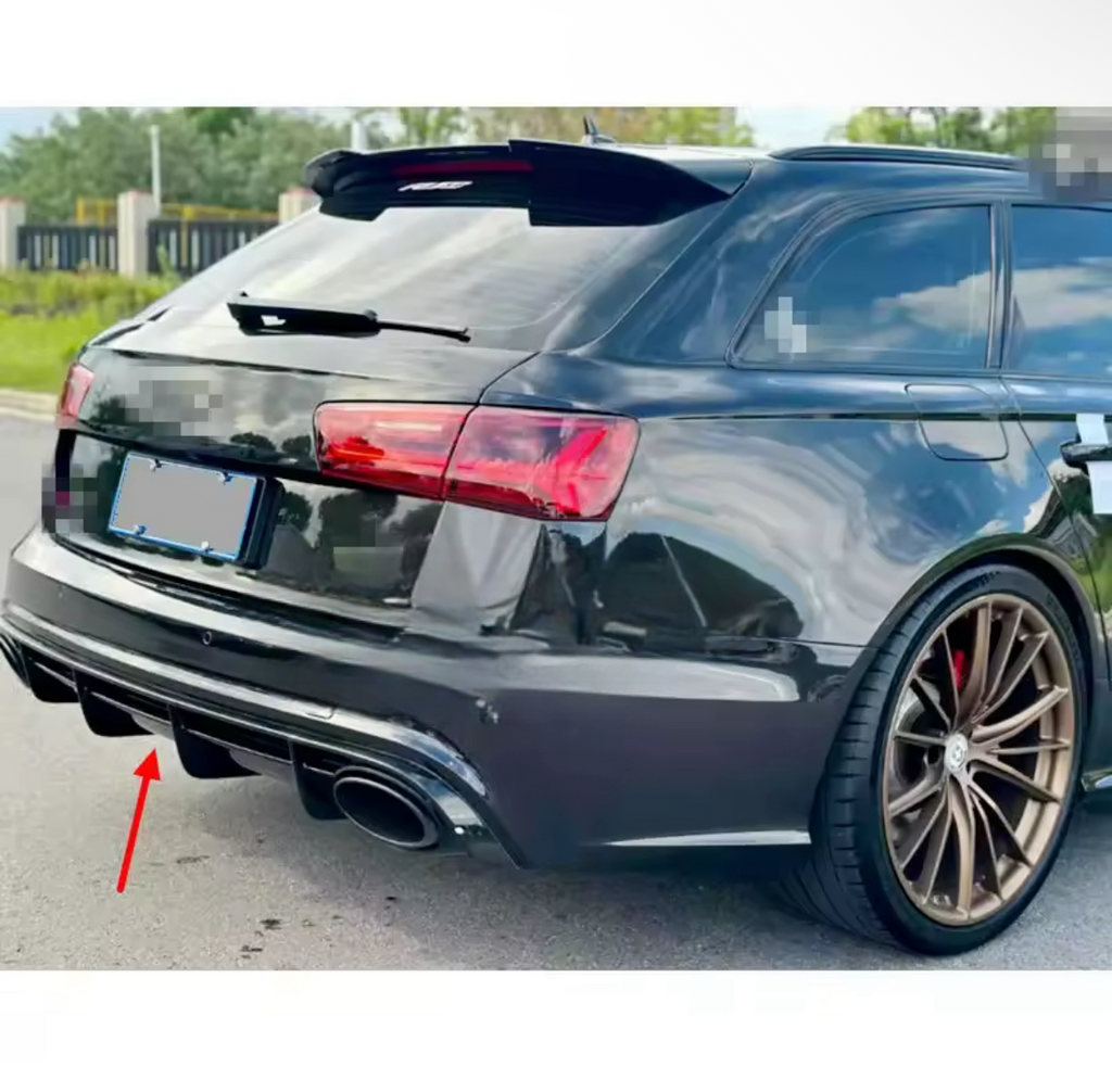 Rear diffuser with exhaust tips Audi A6 c7.5 (2015-2018) S-line
