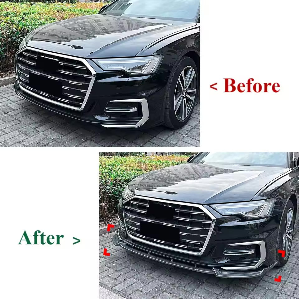 Front lip spoiler - Audi A6 C8 (2018-2025) S-line