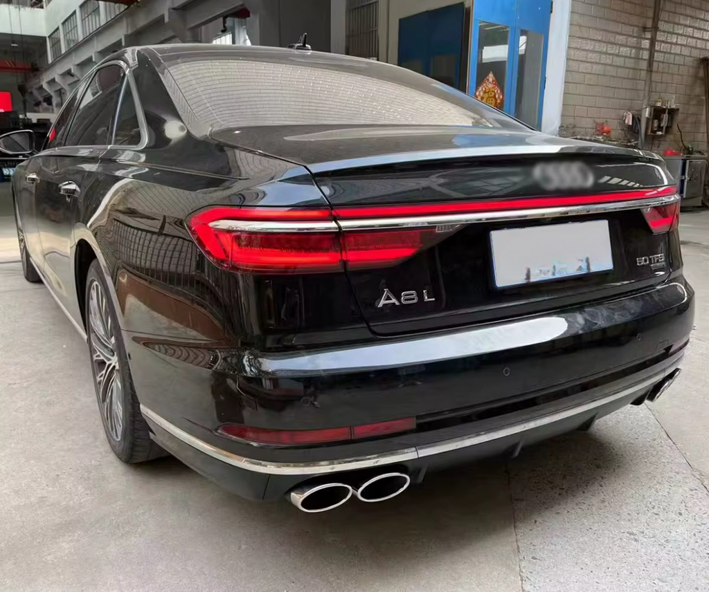 Rear diffuser with exhaust tips Audi A8 (2018-2025) Sport line