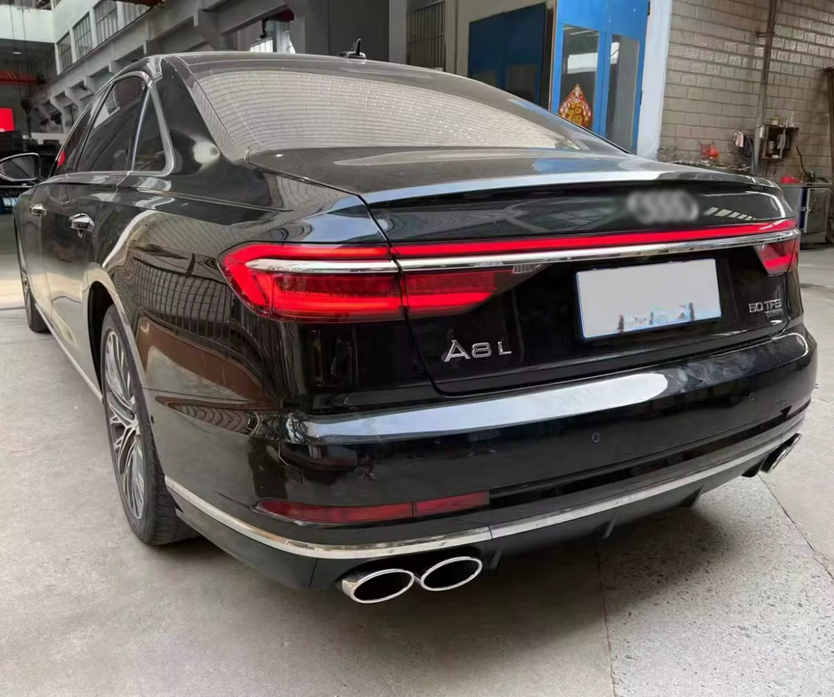 Rear diffuser with exhaust tips Audi A8 (2018-2025) Sport line