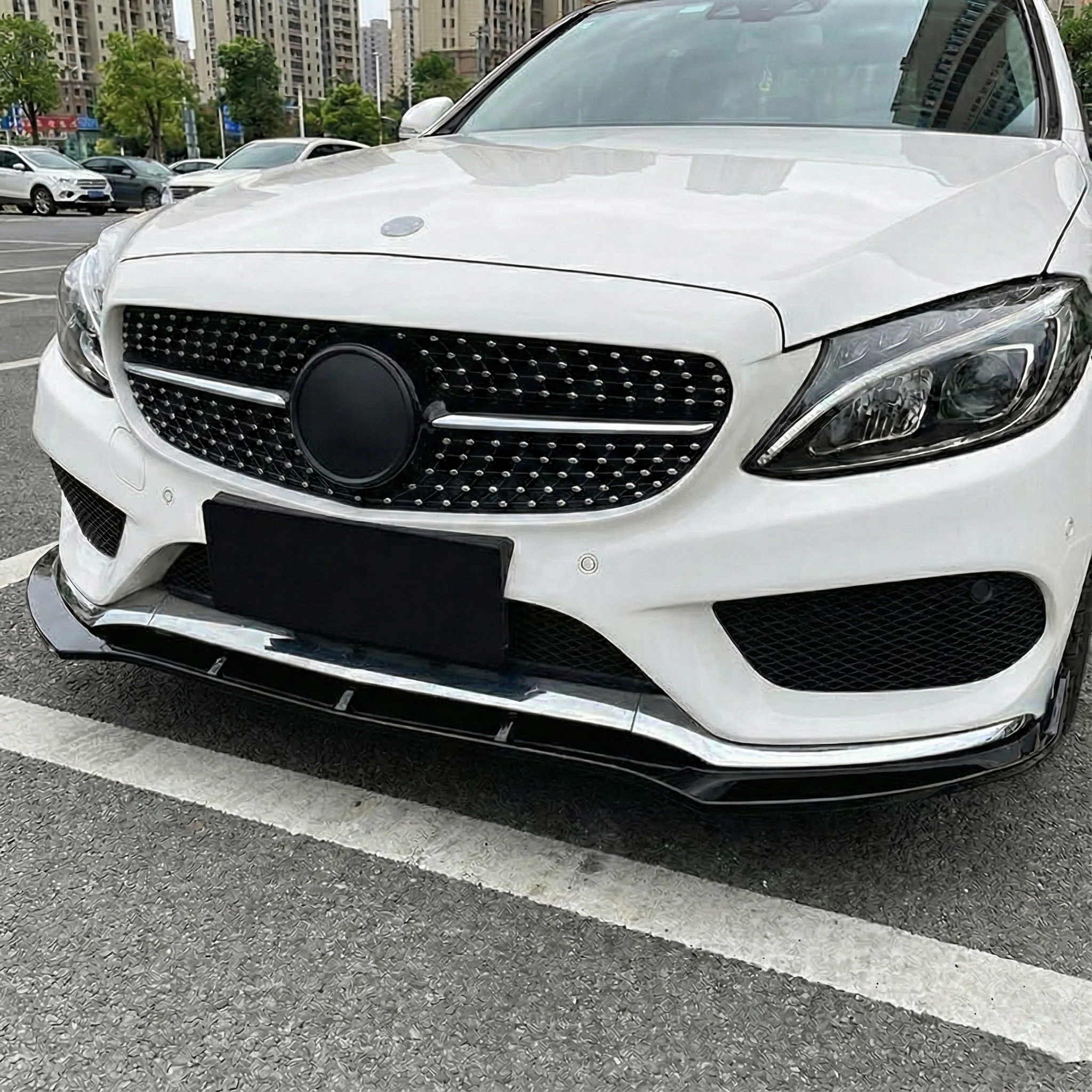 Front Lip Spoiler Mercedes C-Class W205 (2014-2018)