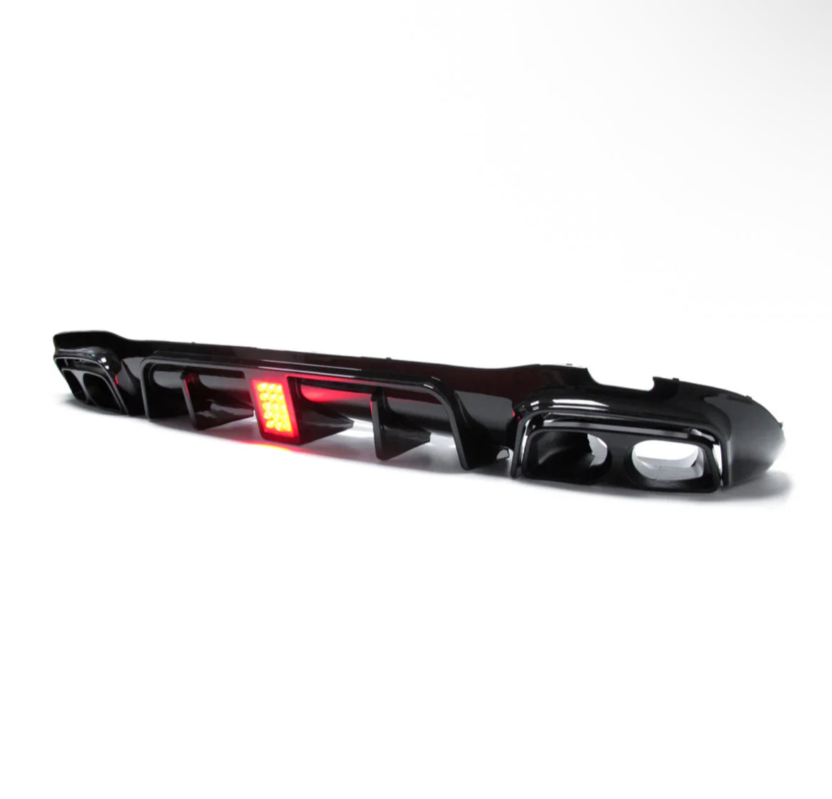 Brabus style Rear diffuser with exhaust tips for Mercedes E-class W213 (2016-2022)