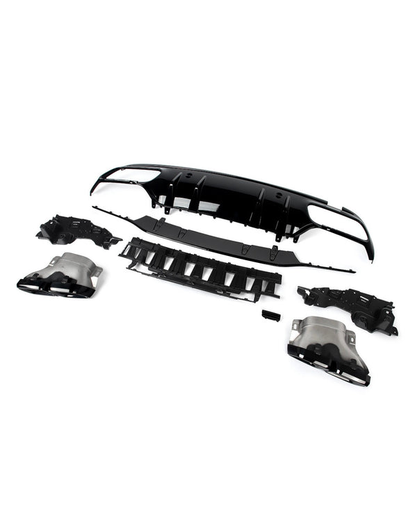 Mercedes C-Class W205/S205 63 AMG Style Diffuser With Exhaust Tips (2014-2021)