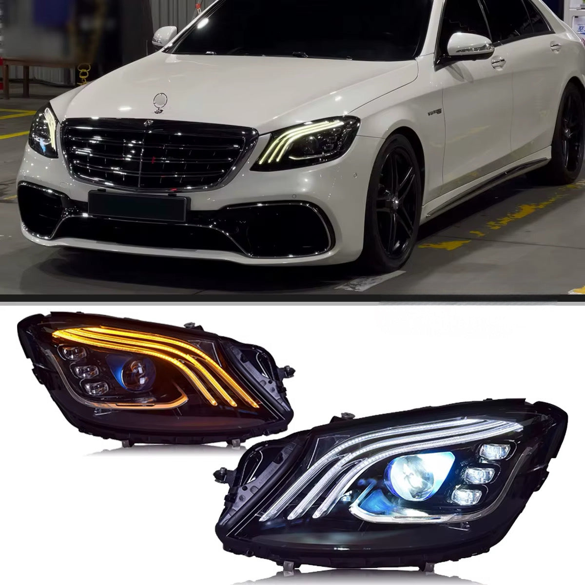 Facelift style LED Headlights - Mercedes S-class W222 (2013-2017)