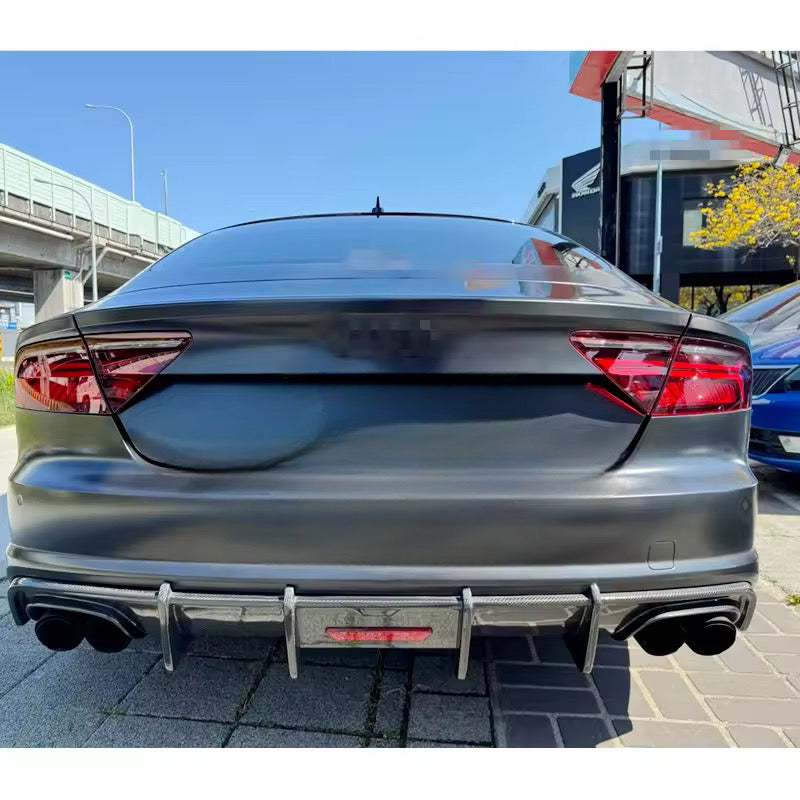 Rear diffuser with exhaust tips S - style Audi A7 (2016-2018) S-line