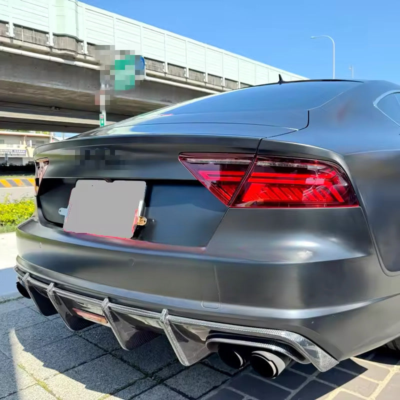 Rear diffuser with exhaust tips S - style Audi A7 (2016-2018) S-line