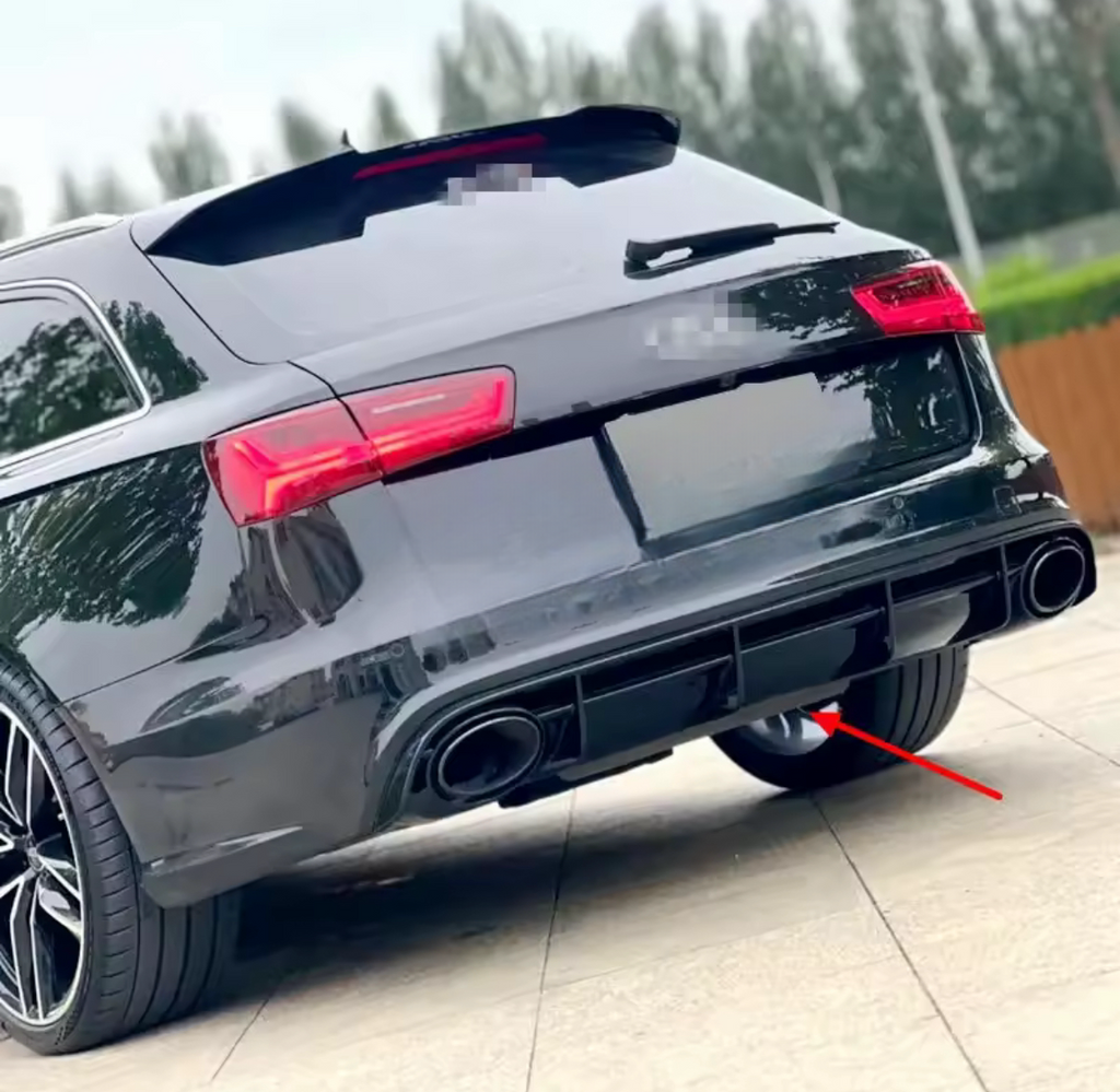 Rear diffuser with exhaust tips Audi A6 c7.5 (2015-2018) S-line