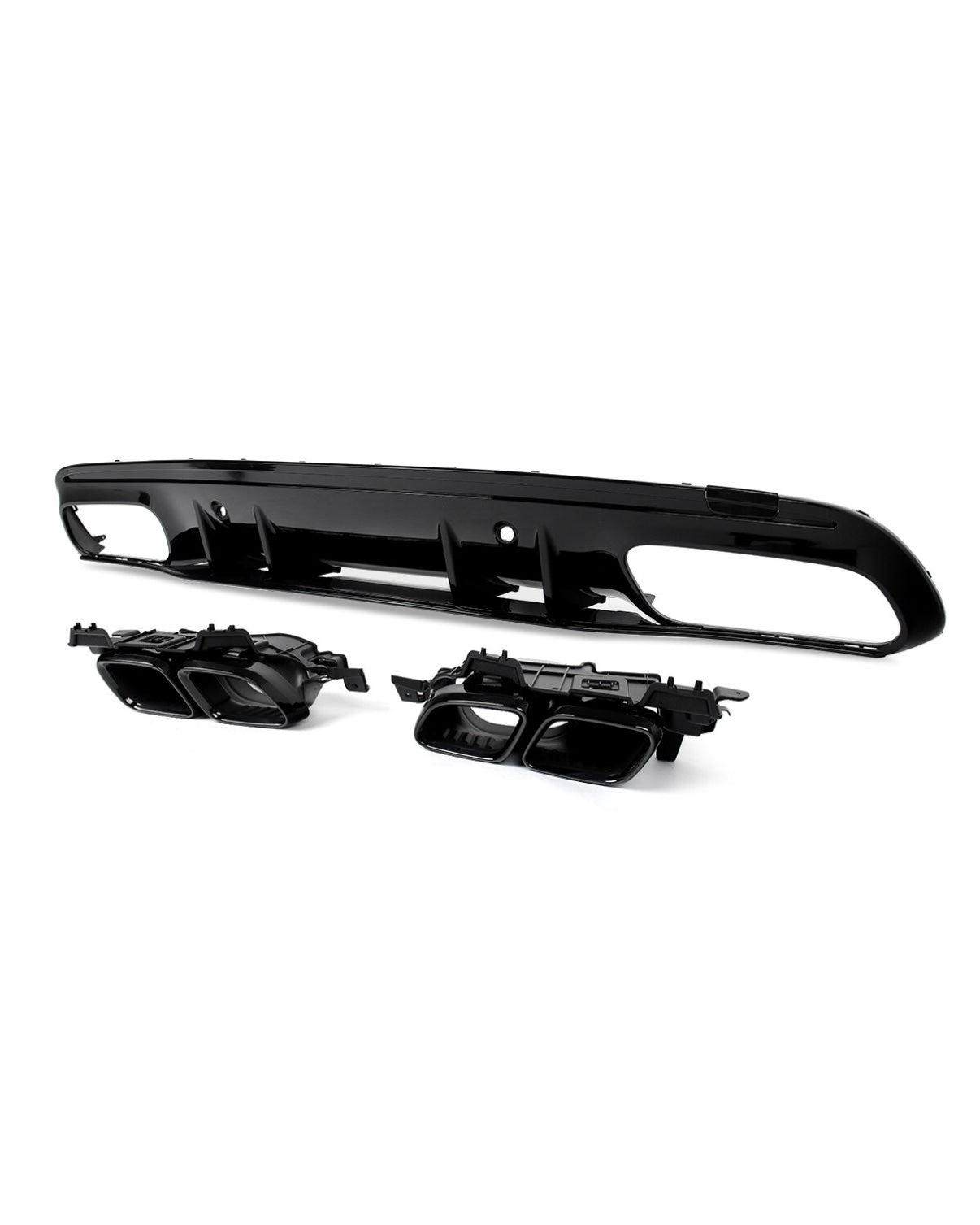 Mercedes C-Class W205/S205 63 AMG Style Diffuser With Exhaust Tips (2014-2021)