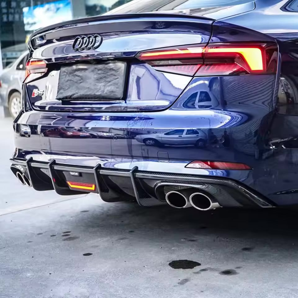 Rear diffuser S-style with exhaust tips Audi A5 B9 (2016-2019)