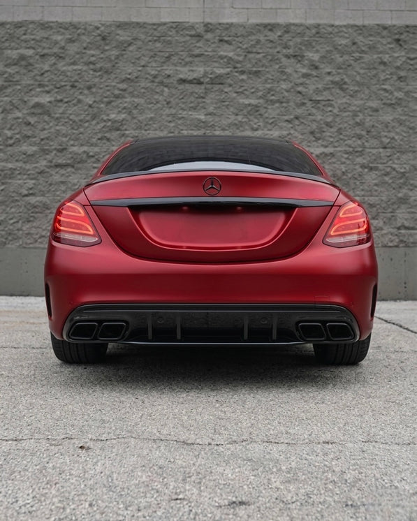 Mercedes C-Class W205/S205 63 AMG Style Diffuser With Exhaust Tips (2014-2021)