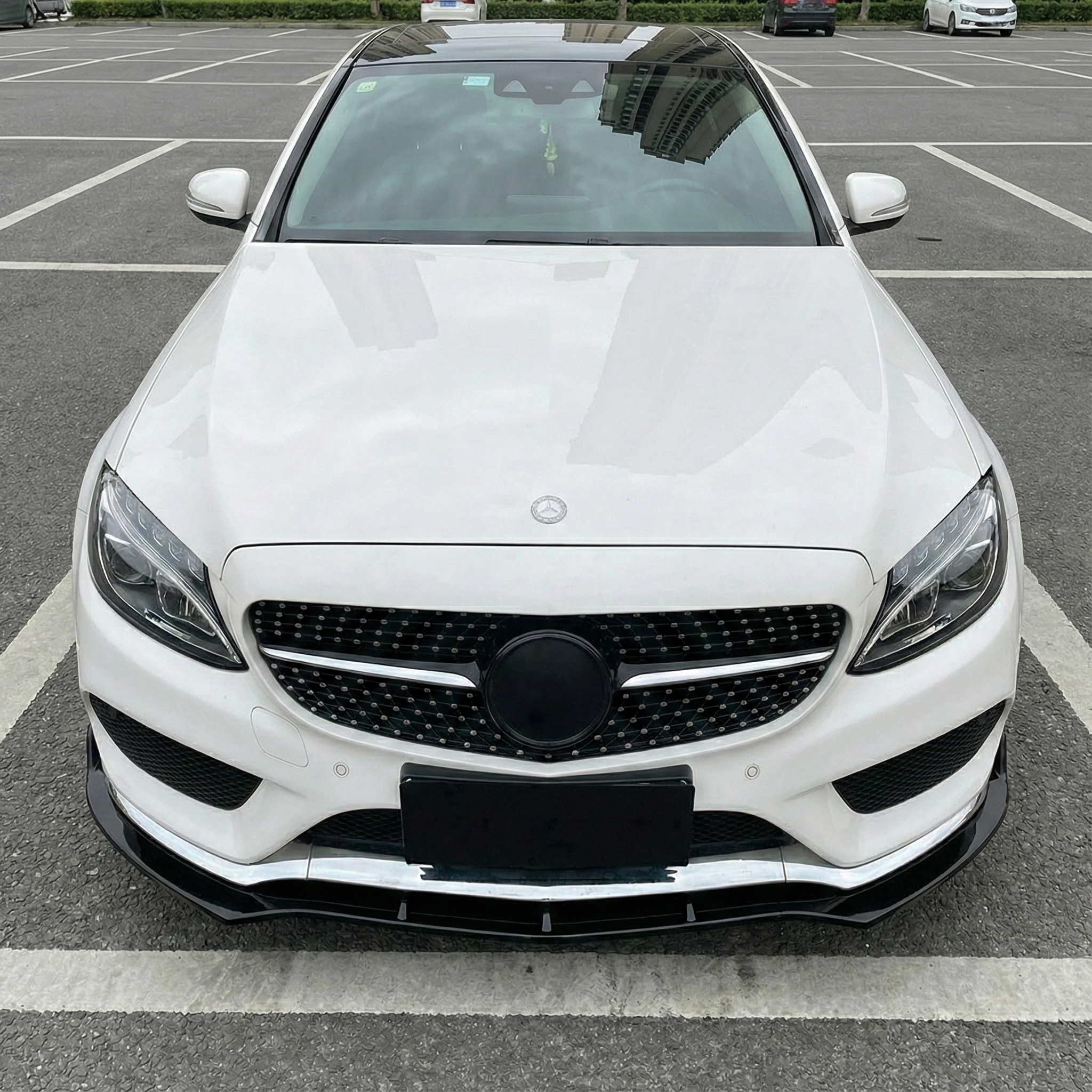 Front Lip Spoiler Mercedes C-Class W205 (2014-2018)