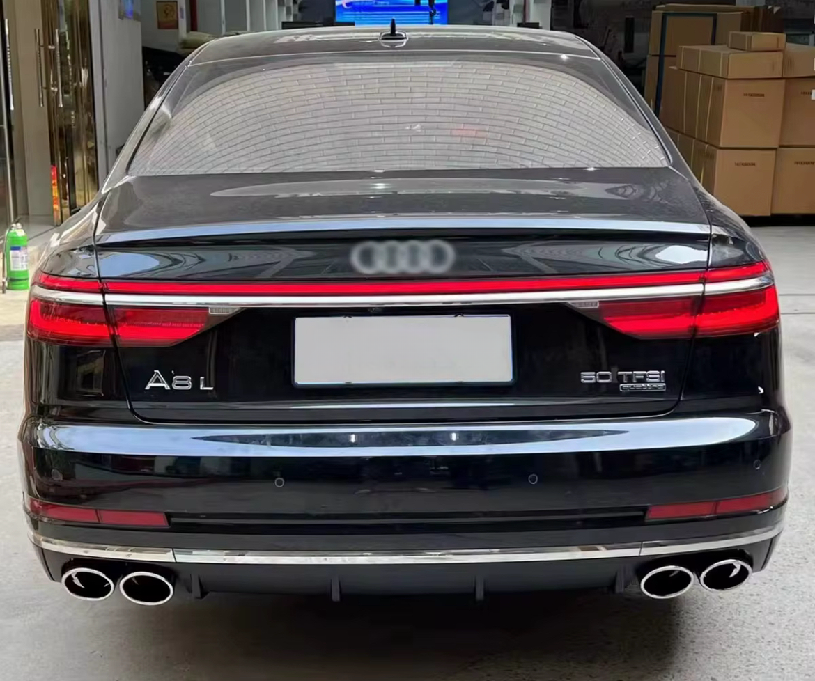 Rear diffuser with exhaust tips Audi A8 (2018-2025) Sport line