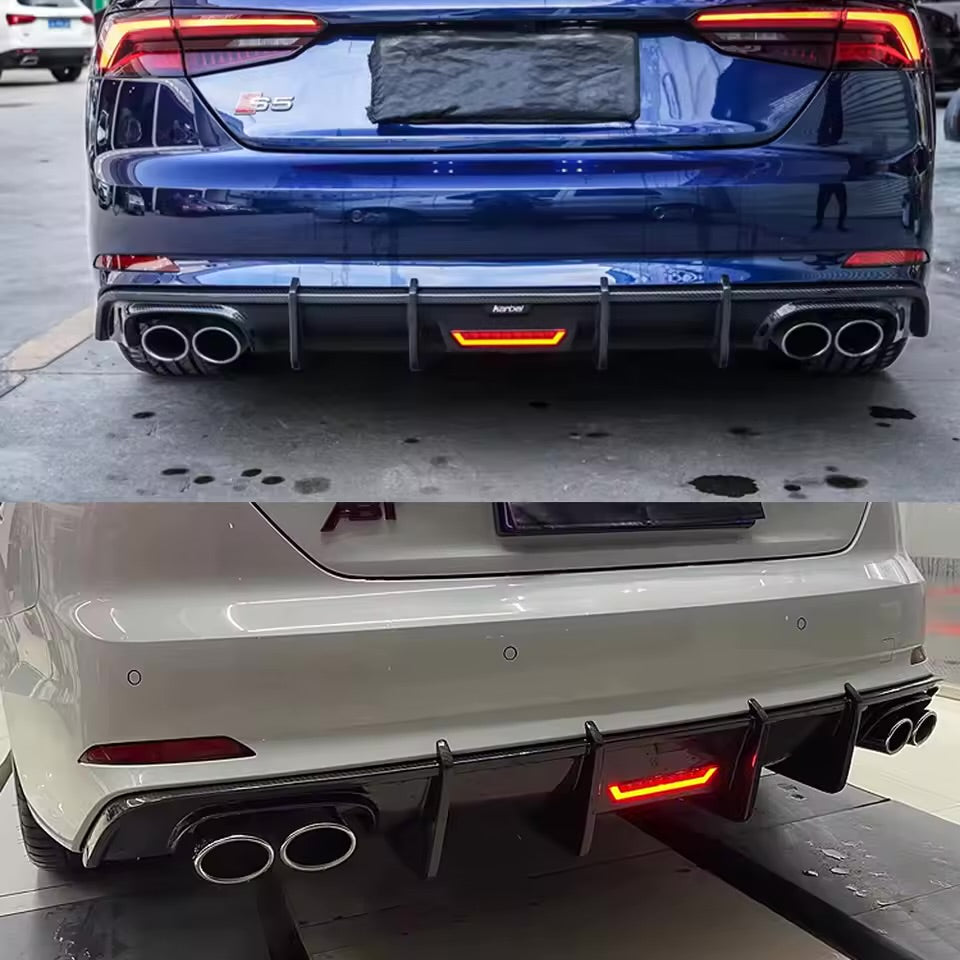 Rear diffuser S-style with exhaust tips Audi A5 B9 (2016-2019)
