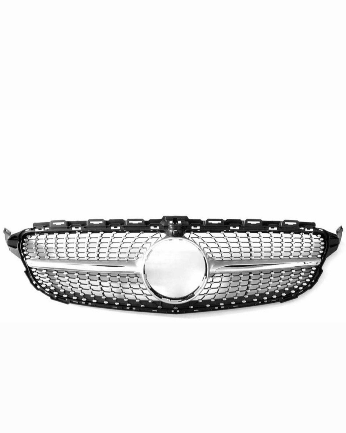 Mercedes C-Class W205/S205/C205/A205 Pre-Facelift Silver Diamond Grille (2014-2018)