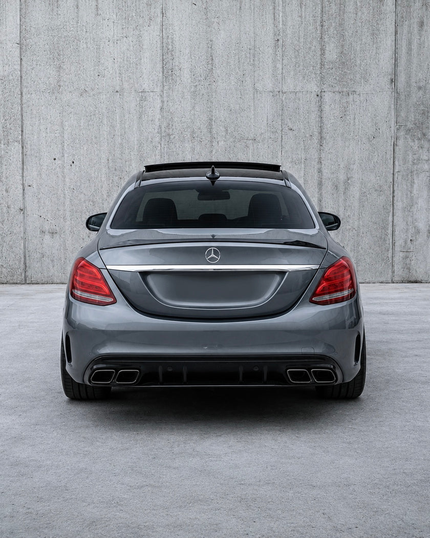 Mercedes C-Class W205/S205 63 AMG Style Diffuser With Exhaust Tips (2014-2021)