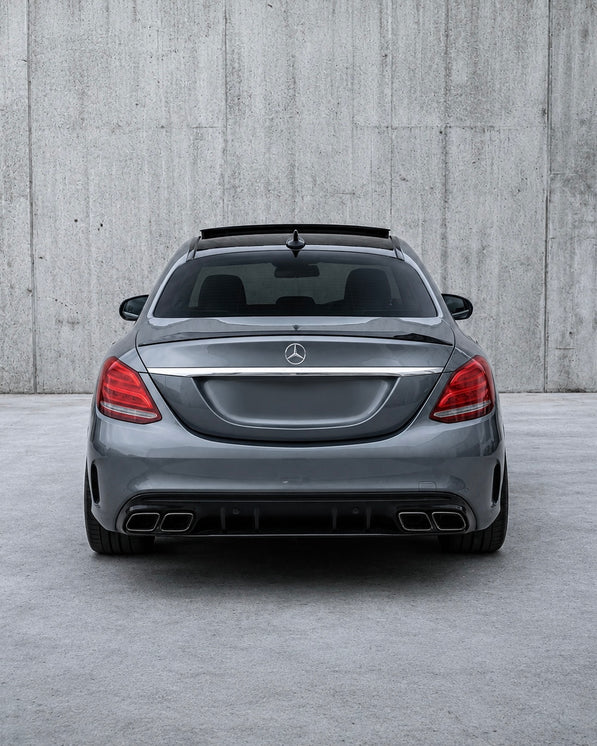 Mercedes C-Class W205/S205 63 AMG Style Diffuser With Exhaust Tips (2014-2021)