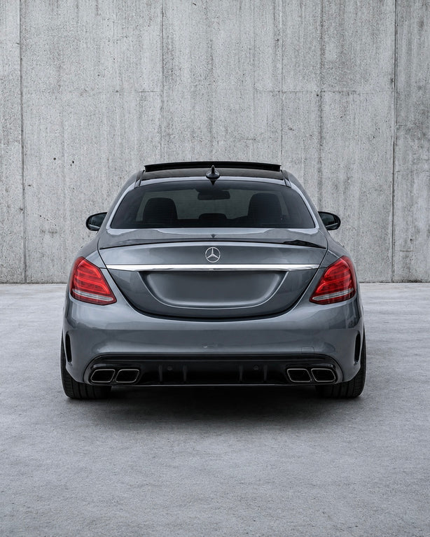 Mercedes C-Class W205/S205 63 AMG Style Diffuser With Exhaust Tips (2014-2021)