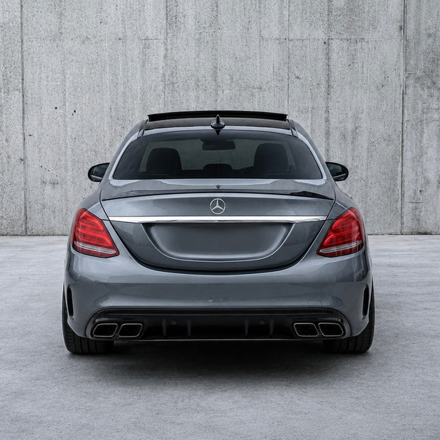 Mercedes C-Class W205/S205 63 AMG Style Diffuser With Exhaust Tips (2014-2021)