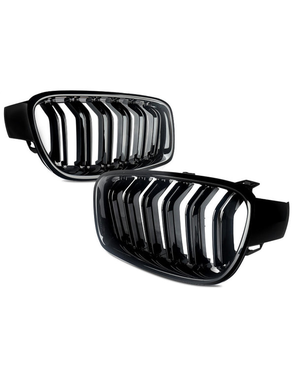 BMW 3-Series F30 F31 | M3 F80 Black Double Line Grille (2012-2018)
