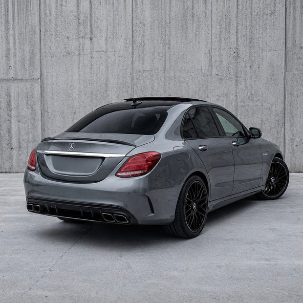 Mercedes C-Class W205/S205 63 AMG Style Diffuser With Exhaust Tips (2014-2021)