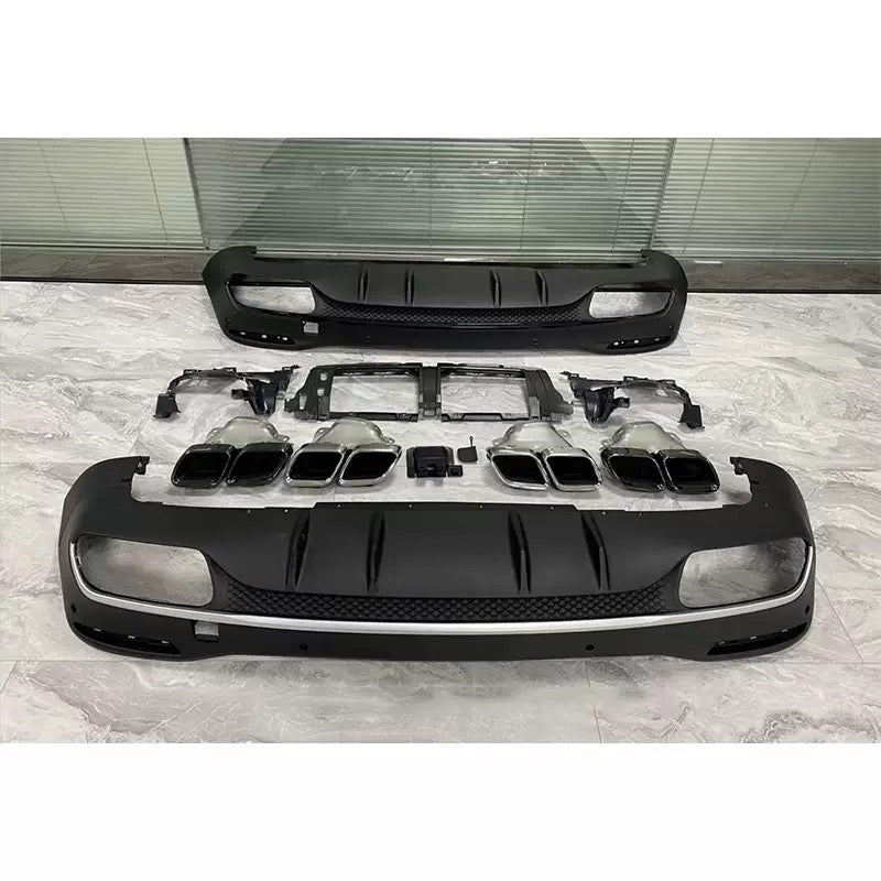 Rear diffuser with exhaust tips - Mercedes GLE C167 (2020-2023) AMG-line