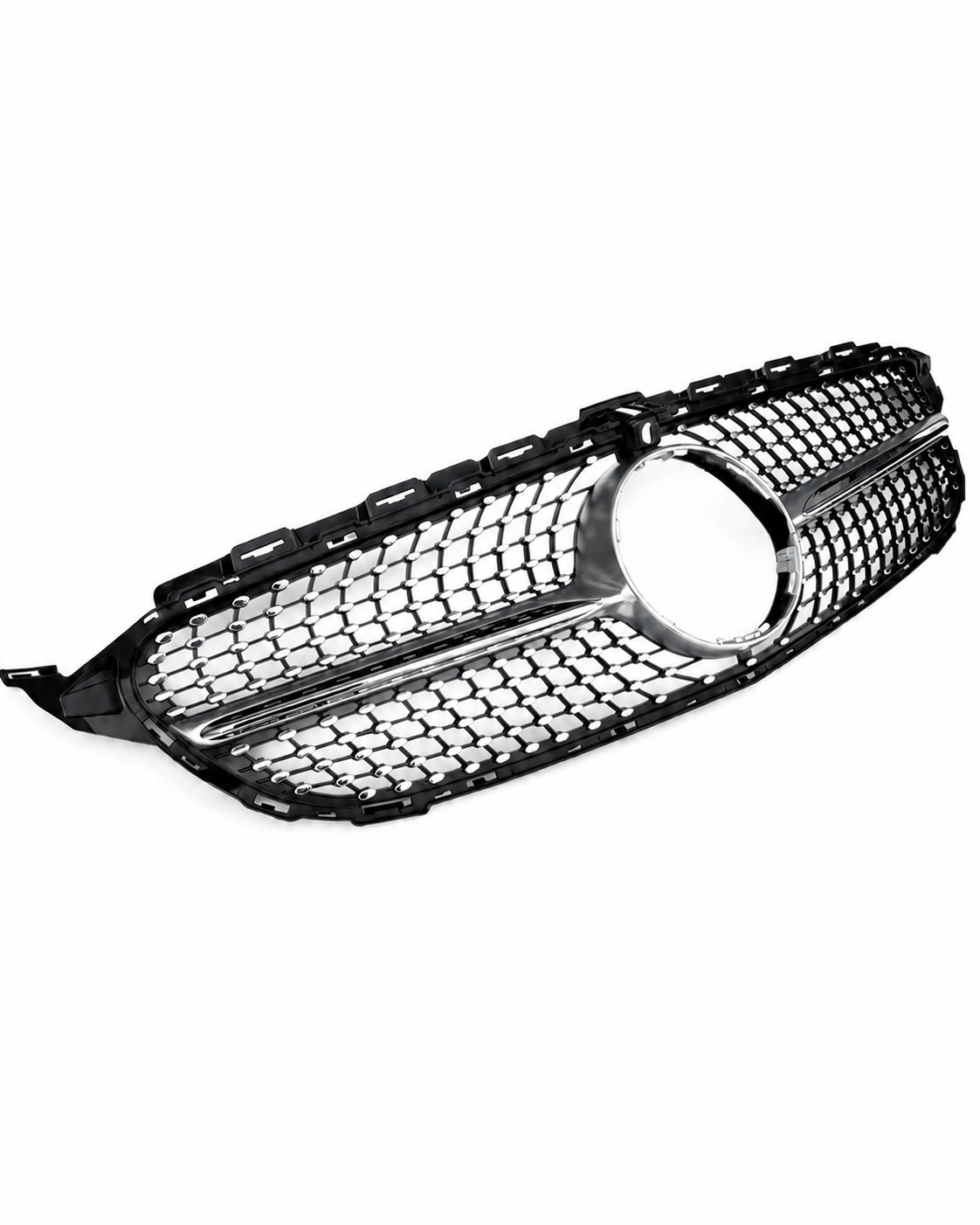 Mercedes C-Class W205/S205/C205/A205 Pre-Facelift Silver Diamond Grille (2014-2018)