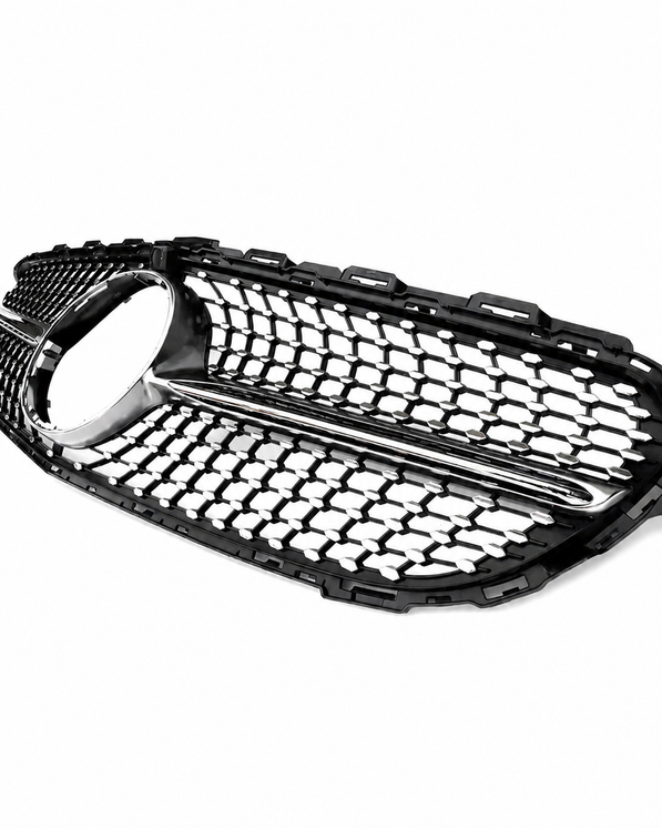 Mercedes C-Class W205/S205/C205/A205 Pre-Facelift Silver Diamond Grille (2014-2018)