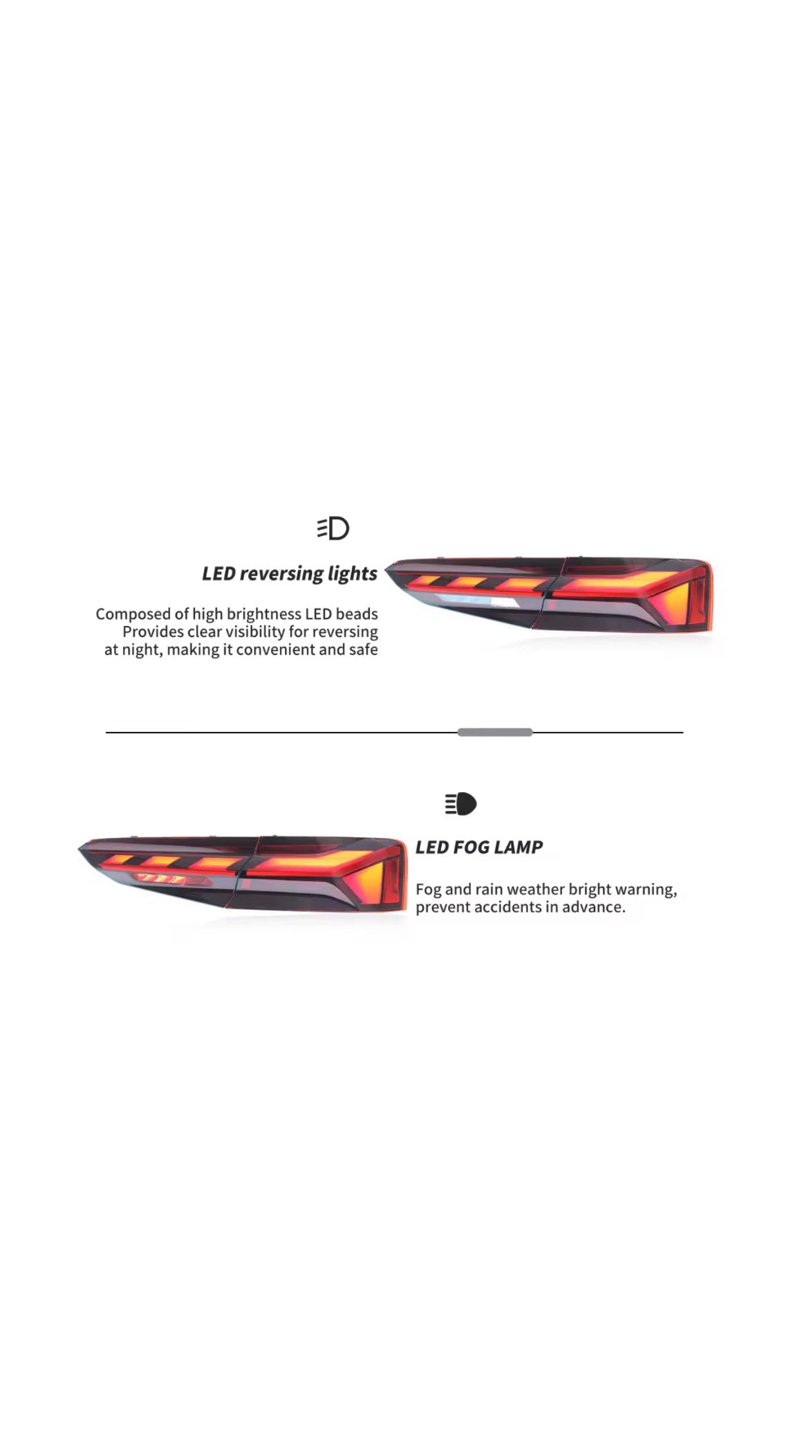 RS style LED Taillights Audi A5 B9 (2016-2019)
