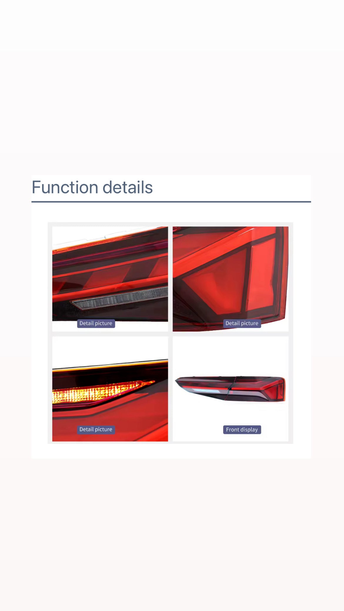 RS style LED Taillights Audi A5 B9 (2016-2019)