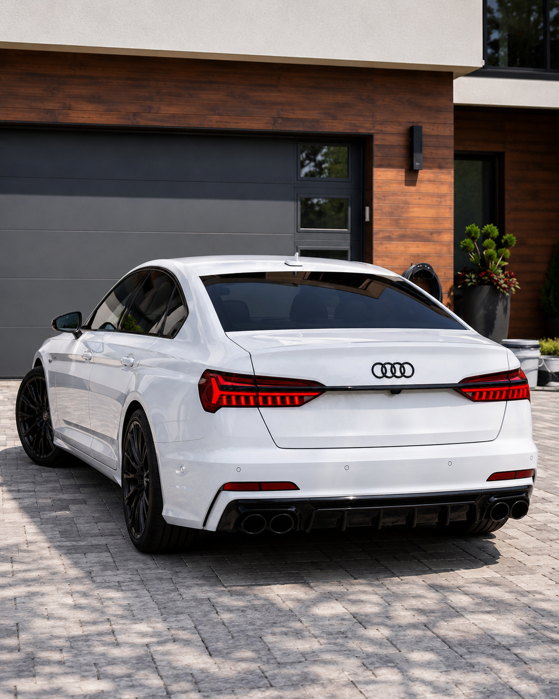 Audi A6/S6 Sedan/Avant C8/8.5 Diffuser With Exhaust Tips (2018-2025)
